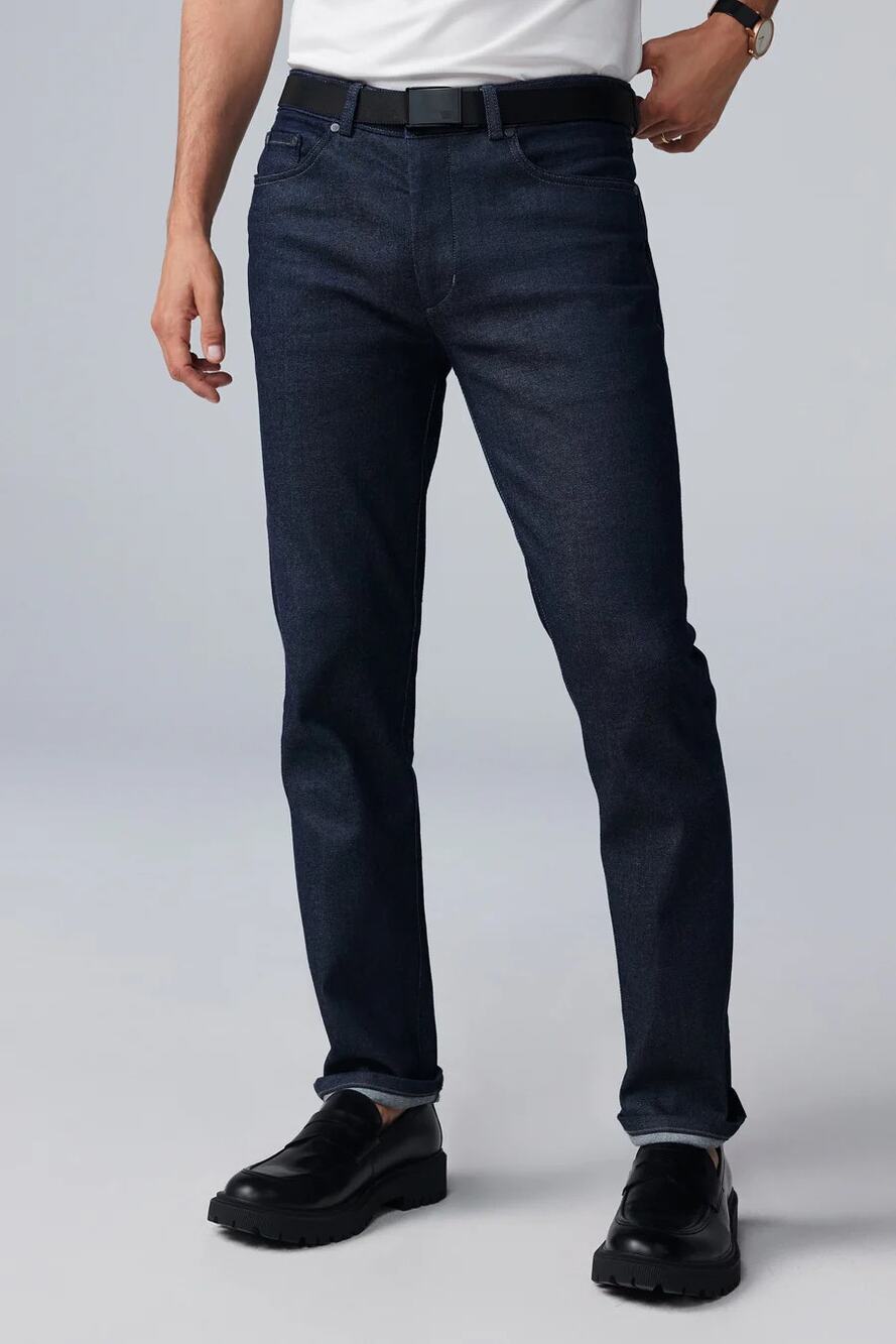 Mack Weldon Silver Denim Slim Fit Straight Jeans Blue Men's Size 36W X 34L